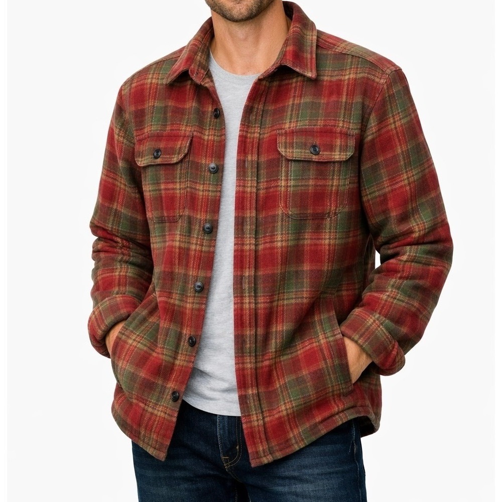 Orvis XL Plaid Shirt Jacket Flannel Shacket
